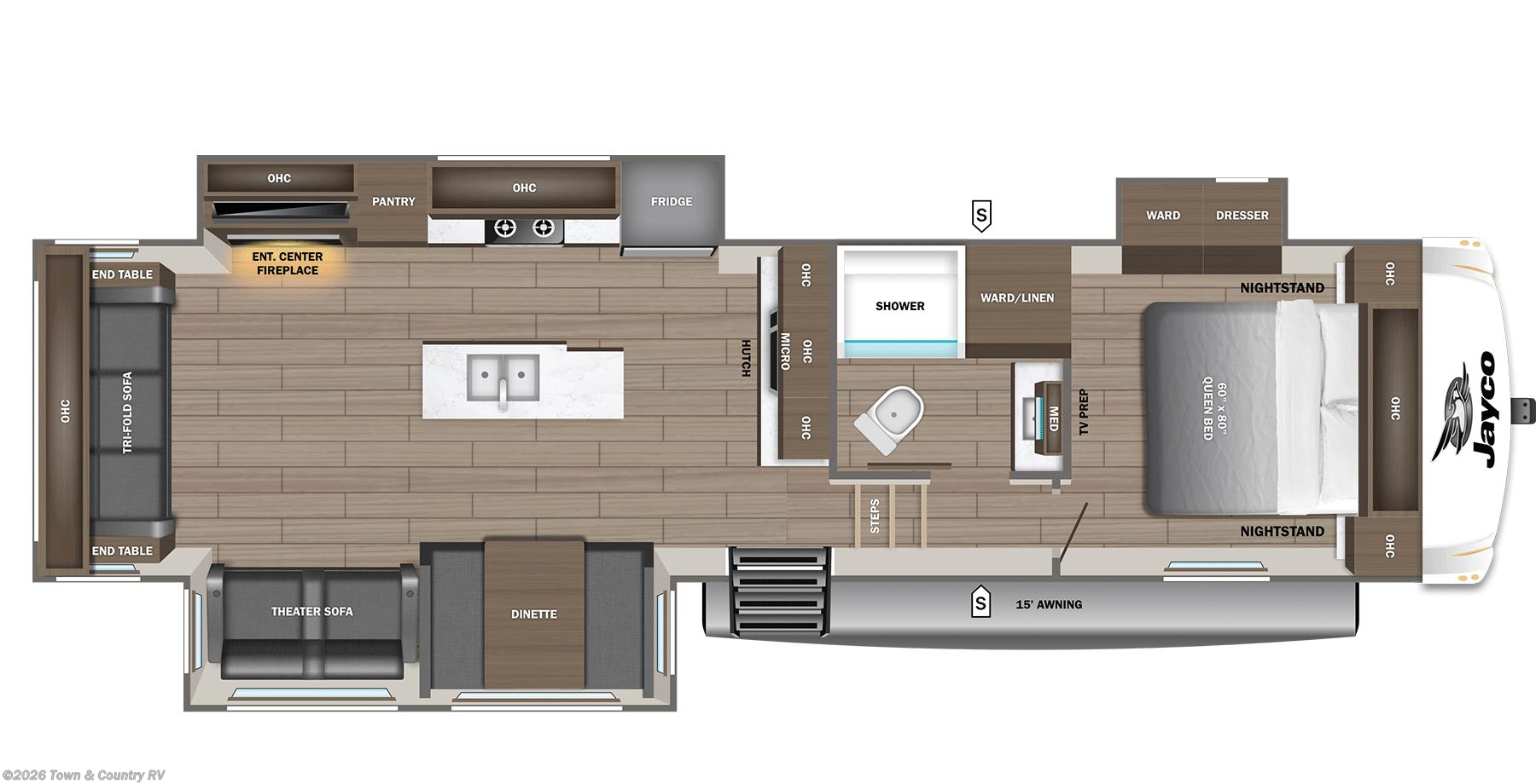Floorplan of 2026 Jayco Eagle SLE 30RLT