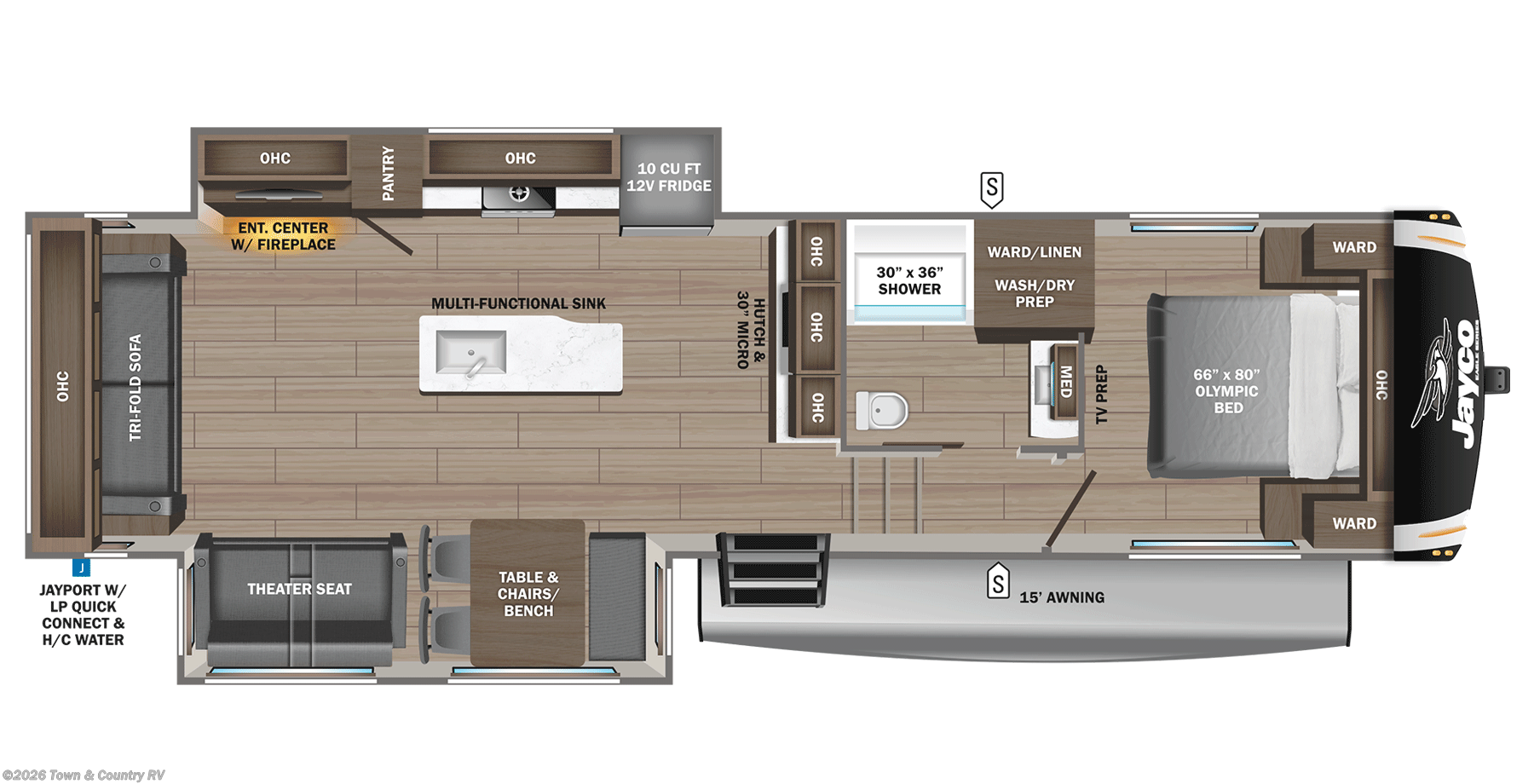 Floorplan of 2026 Jayco Eagle HT 29RLC