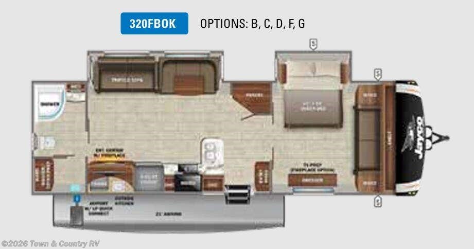 Floorplan of 2022 Jayco Eagle HT 320FBOK