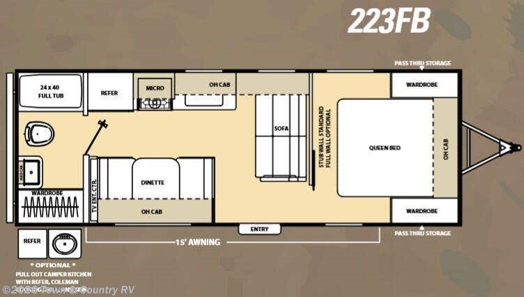 Floorplan of 2014 Coachmen Catalina 223FB