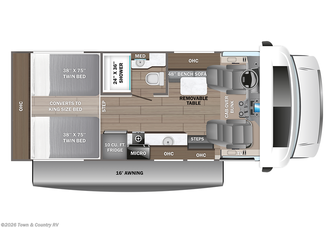 Floorplan of 2027 Jayco Redhawk SE 22TF