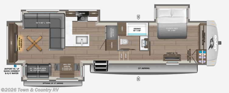 Floorplan of 2027 Jayco Eagle 335LSTS