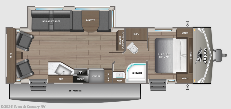 Floorplan of 2027 Jayco Jay Flight 262RLS