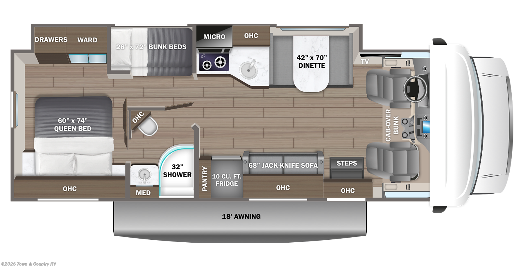 Floorplan of 2026 Jayco Redhawk SE 31FF