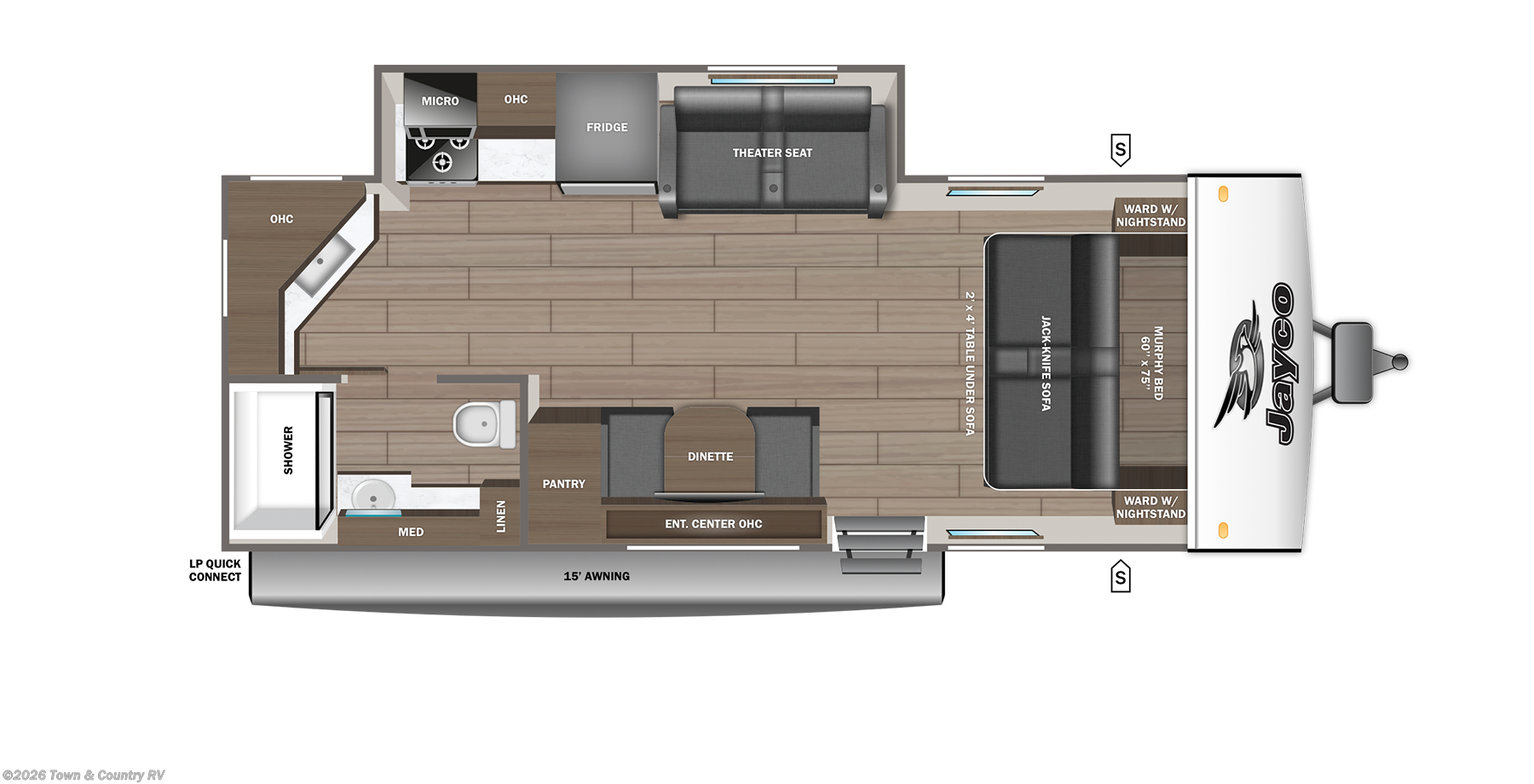Floorplan of 2027 Jayco Jay Feather 21MML