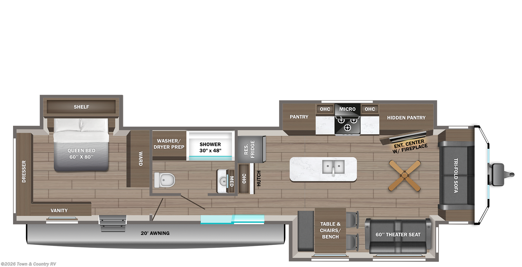 Floorplan of 2027 Jayco Jay Flight Bungalow 401FLTS