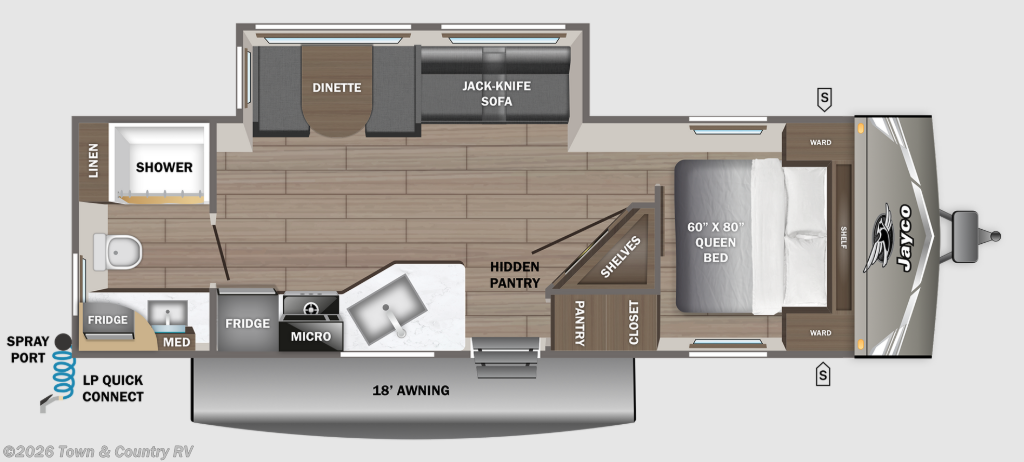 Floorplan of 2027 Jayco Jay Flight 265MWS