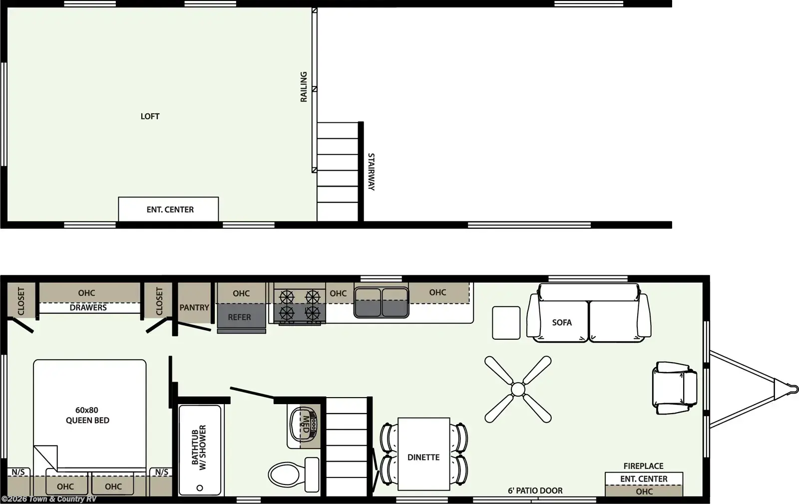 Floorplan of 2027 Forest River Quailridge 355FLL