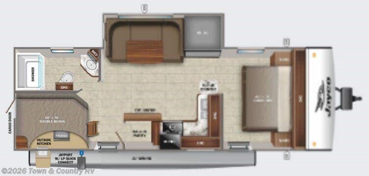 Floorplan of 2022 Jayco Jay Feather 24BH