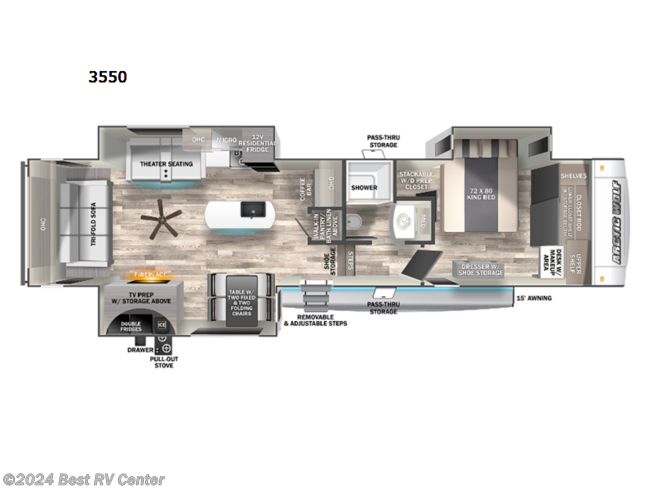 2023 Forest River Cherokee Arctic Wolf Suite 3550 - New Fifth Wheel For Sale by Best RV Center in Turlock, California