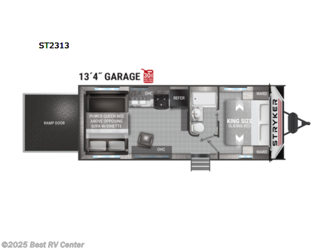 2023 Cruiser RV Stryker ST2313 - New Toy Hauler For Sale by Best RV Center in Turlock, California