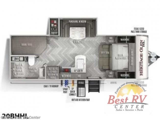 2023 Wildwood Heritage Glen Hyper-Lyte 20BHHL by Forest River from Best RV Center in Turlock, California