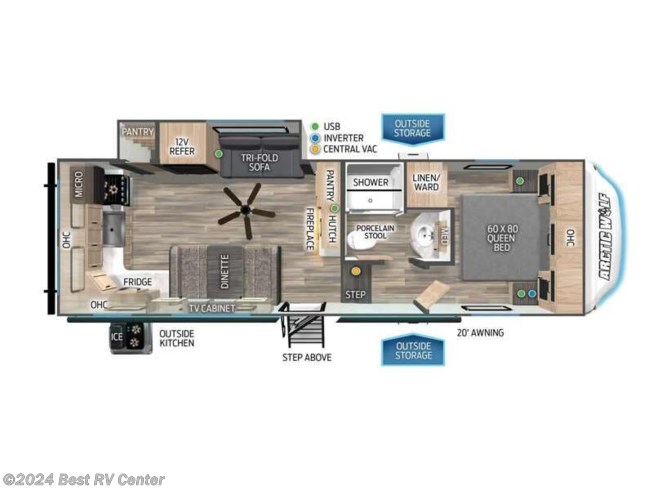 2024 Forest River Cherokee Arctic Wolf Suite 23MLE - New Fifth Wheel For Sale by Best RV Center in Turlock, California