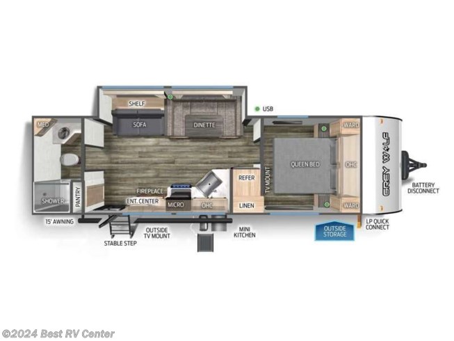 2024 Forest River Cherokee Grey Wolf 26LK - New Travel Trailer For Sale by Best RV Center in Turlock, California