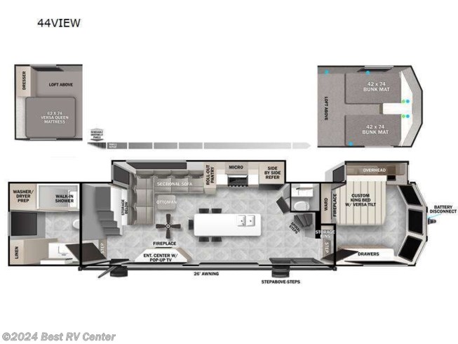 2024 Forest River Wildwood Grand Lodge 44VIEW - New Destination Trailer For Sale by Best RV Center in Turlock, California