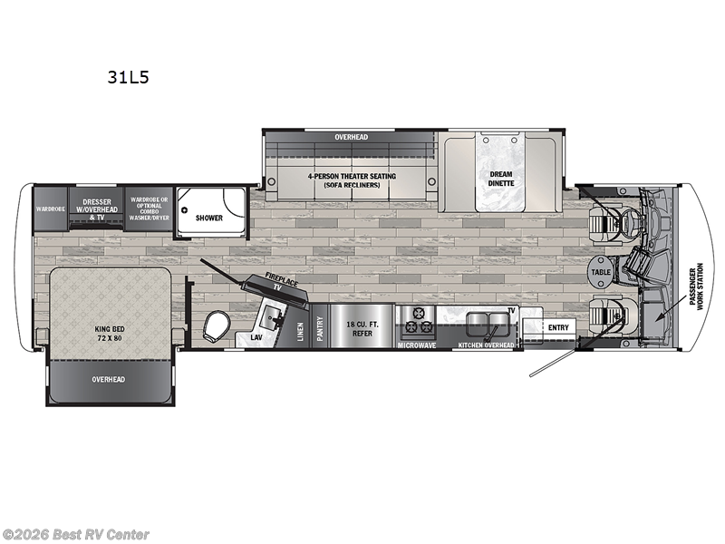 2025 Forest River Georgetown 5 Series 31L5 - New Class A For Sale by Best RV Center in Turlock, California features Slideout