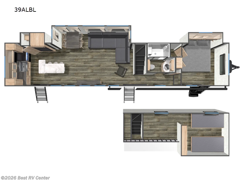 2025 Forest River Timberwolf Black Label 39ALBL - New Destination Trailer For Sale by Best RV Center in Turlock, California features Slideout