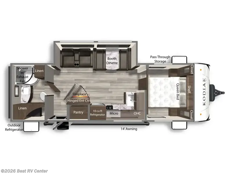 2025 Dutchmen Kodiak SE 260RBSL - New Travel Trailer For Sale by Best RV Center in Turlock, California