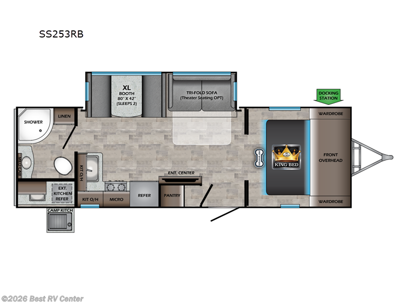 2025 CrossRoads Sunset Trail SS253RB - New Travel Trailer For Sale by Best RV Center in Turlock, California features Slideout