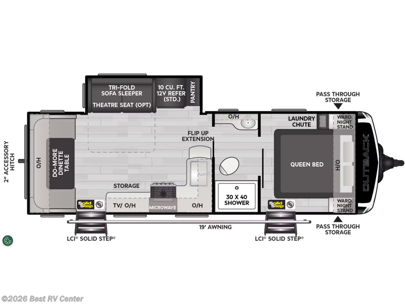 2025 Keystone Outback 252RD - New Travel Trailer For Sale by Best RV Center in Turlock, California features Slideout