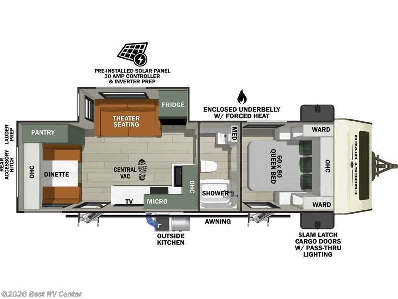 2025 Forest River No Boundaries NB20.7 - New Travel Trailer For Sale by Best RV Center in Turlock, California features Slideout