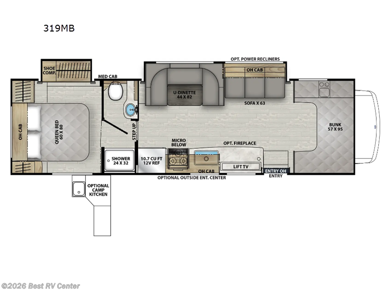 2026 Coachmen Leprechaun 319MB Ford 450 - New Class C For Sale by Best RV Center in Turlock, California features Slideout
