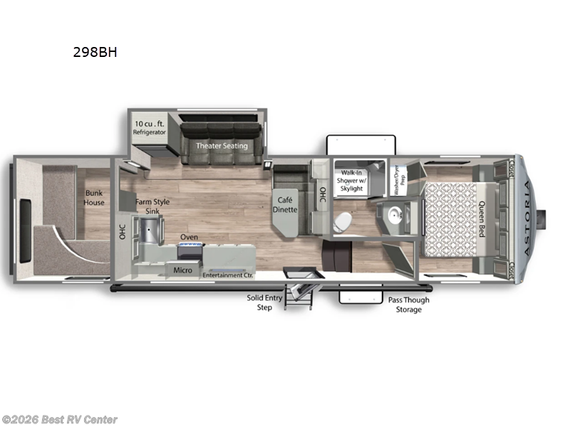 2025 Dutchmen Astoria 298BH - New Fifth Wheel For Sale by Best RV Center in Turlock, California features Slideout