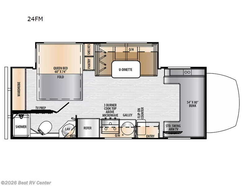 2025 East to West Entrada M-Class 24FM - New Class C For Sale by Best RV Center in Turlock, California features Slideout