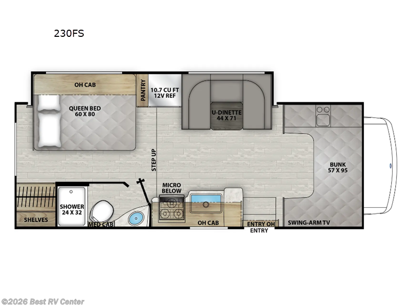 2026 Coachmen Leprechaun 230FS Ford 350 - New Class C For Sale by Best RV Center in Turlock, California features Slideout