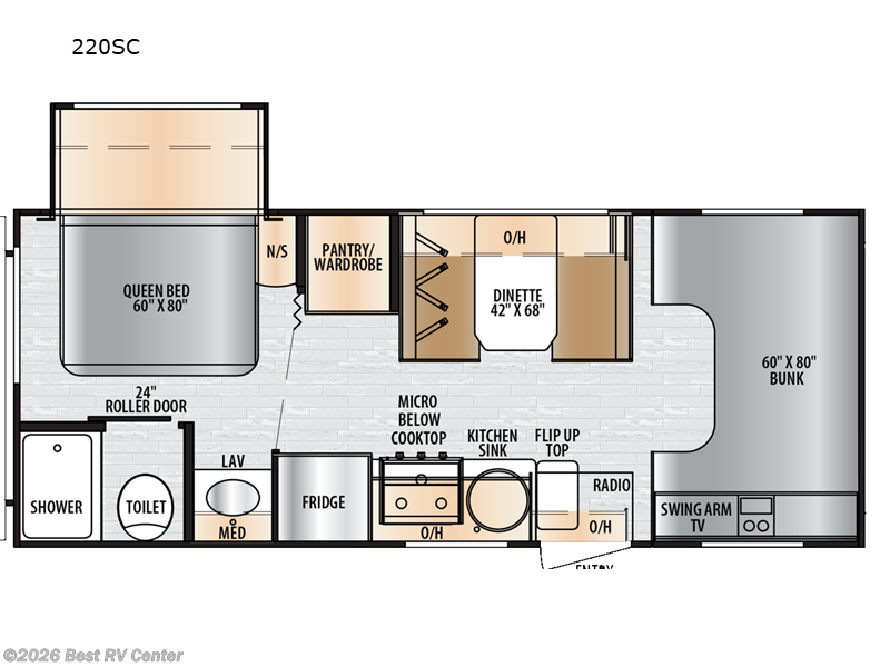 2026 East to West Entrada 220SC - New Class C For Sale by Best RV Center in Turlock, California features Slideout