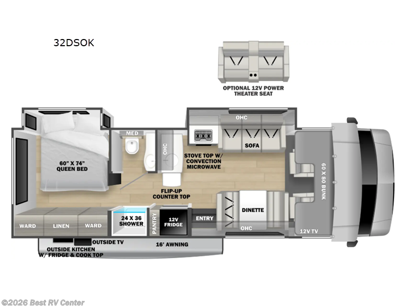 2026 Forest River Solera 32DSOK - New Class C For Sale by Best RV Center in Turlock, California features Slideout