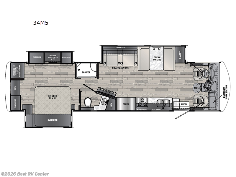 2026 Forest River Georgetown 5 Series 34M5 - New Class A For Sale by Best RV Center in Turlock, California features Slideout
