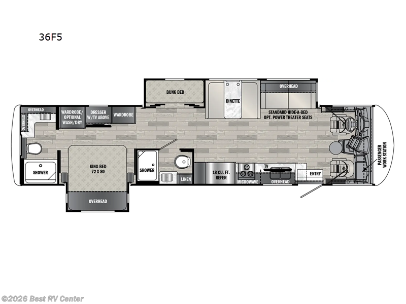 2026 Forest River Georgetown 5 Series 36F5 - New Class A For Sale by Best RV Center in Turlock, California features Slideout