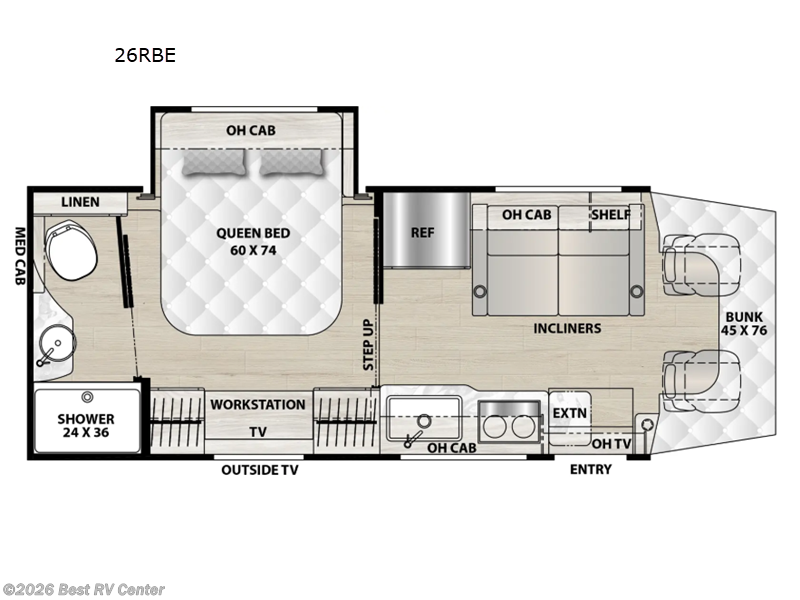 2025 Coachmen Prism Elite 26RBE - New Class C For Sale by Best RV Center in Turlock, California features Slideout