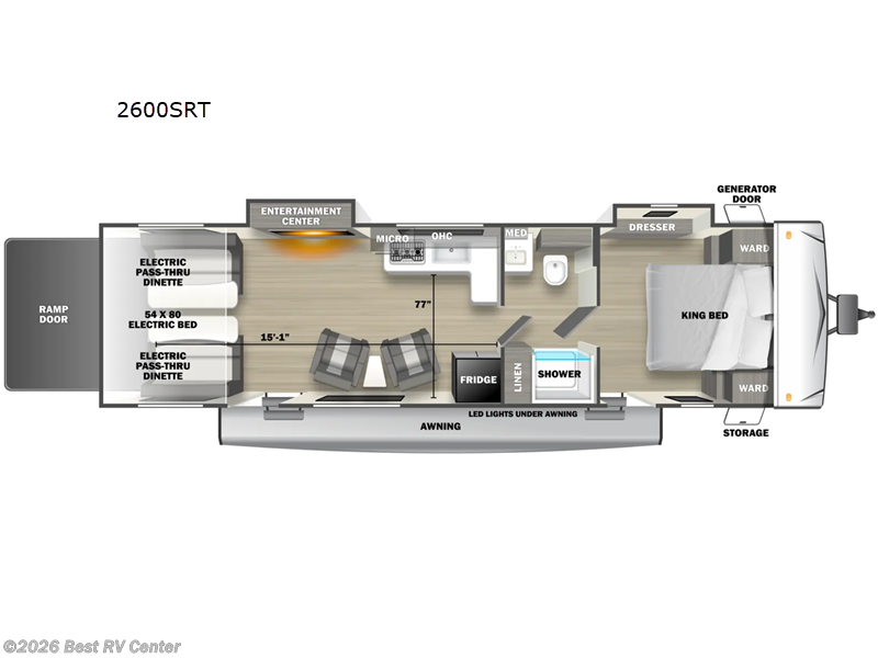 2025 Forest River Sandstorm 2600 - New Toy Hauler For Sale by Best RV Center in Turlock, California features Slideout