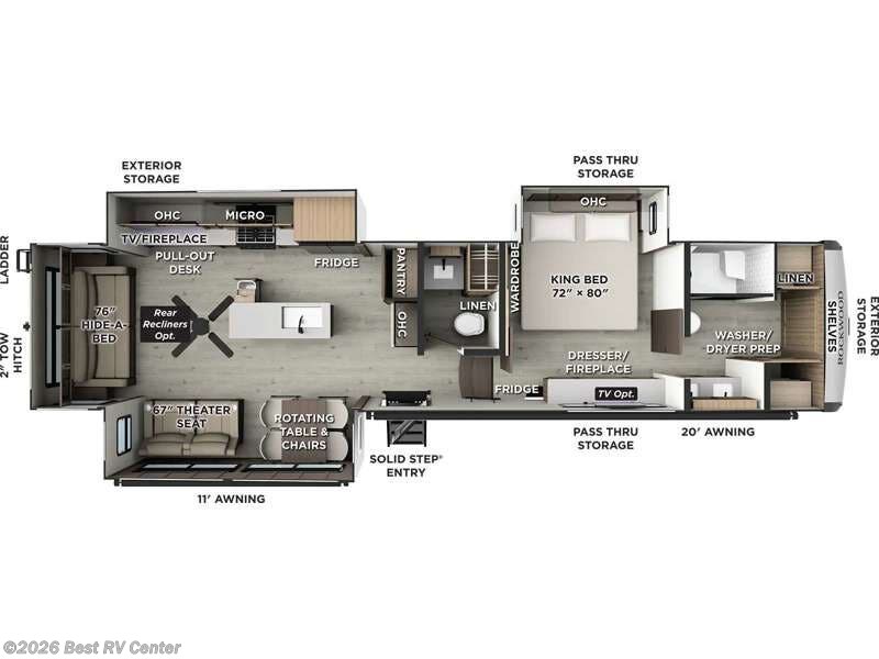 2026 Forest River Rockwood Signature 401SFB - New Fifth Wheel For Sale by Best RV Center in Turlock, California