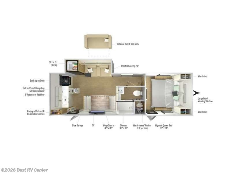 2026 Winnebago Thrive 24RKS - New Travel Trailer For Sale by Best RV Center in Turlock, California