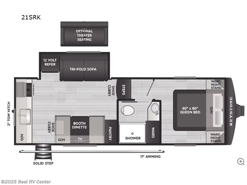 2026 Keystone Arcadia Select 21SRK - New Fifth Wheel For Sale by Best RV Center in Turlock, California features Slideout