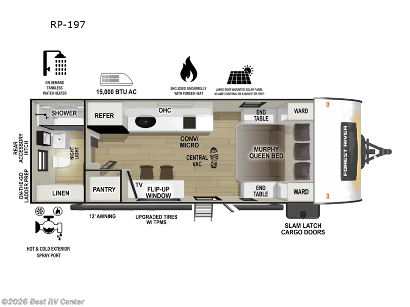 2026 Forest River R Pod RP-197 - New Travel Trailer For Sale by Best RV Center in Turlock, California