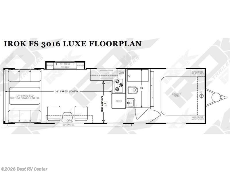 2026 Irok Trailers IROK FS 3016 LUXE - New Toy Hauler For Sale by Best RV Center in Turlock, California