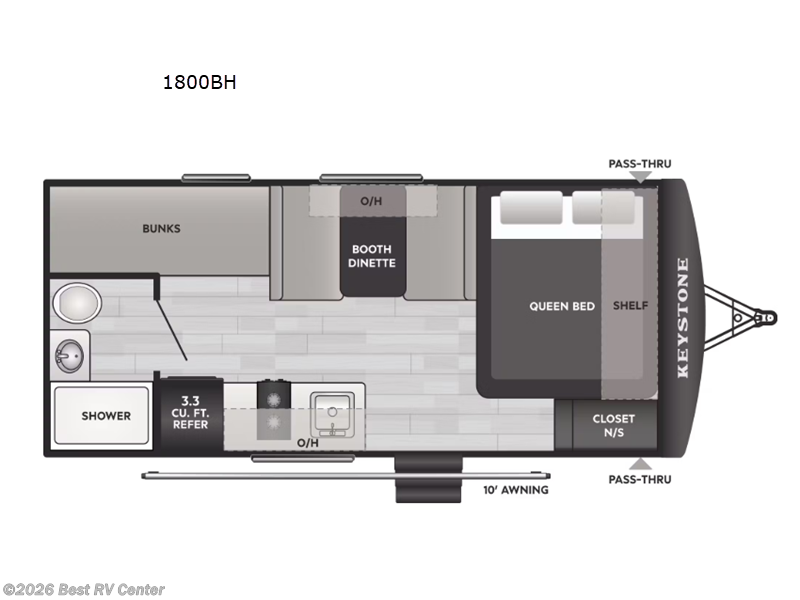 2026 Keystone Springdale Mini 1800BH - New Travel Trailer For Sale by Best RV Center in Turlock, California