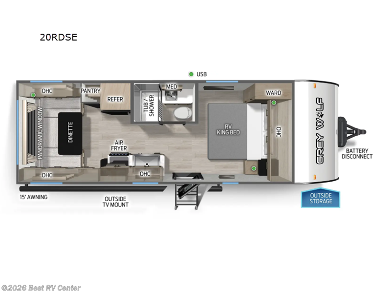 2026 Forest River Cherokee Grey Wolf 20RDSE - New Travel Trailer For Sale by Best RV Center in Turlock, California