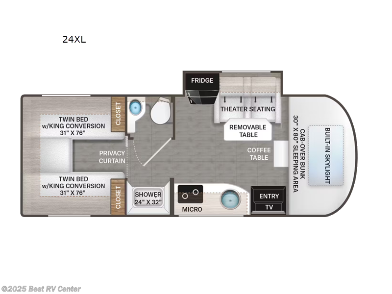 2026 Thor Motor Coach Delano Sprinter 24XL - New Class C For Sale by Best RV Center in Turlock, California features Slideout