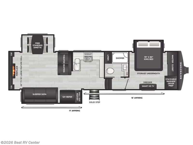 2026 Keystone Alpine 3100RE - New Fifth Wheel For Sale by Best RV Center in Turlock, California