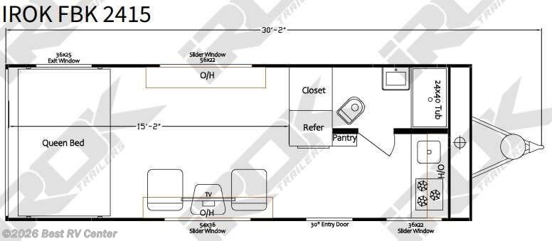 2026 Irok Trailers FBK RACE 2415 - New Toy Hauler For Sale by Best RV Center in Turlock, California