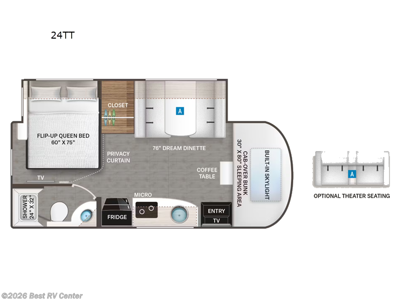 2026 Thor Motor Coach Delano Sprinter 24TT - New Class C For Sale by Best RV Center in Turlock, California features Slideout