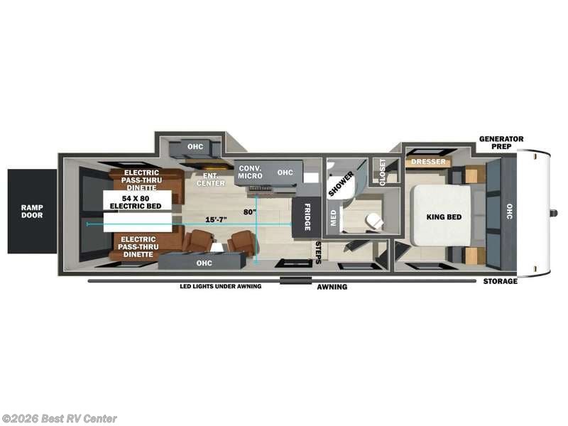 2026 Forest River Sandstorm 2800 - New Toy Hauler For Sale by Best RV Center in Turlock, California features Slideout