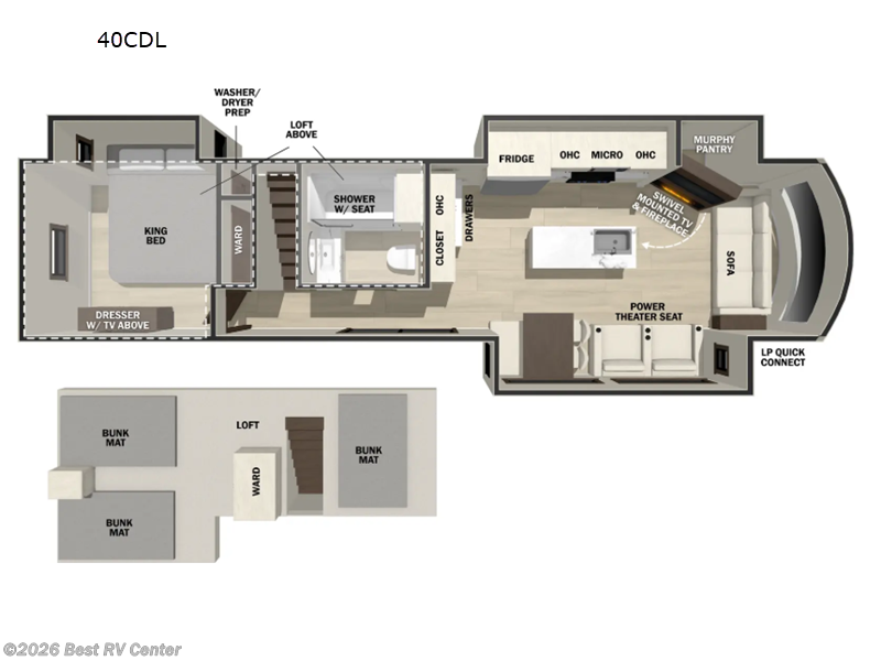 2026 Forest River Cedar Creek Cottage 40CDL - New Destination Trailer For Sale by Best RV Center in Turlock, California features Slideout