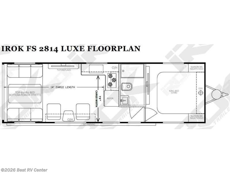 2026 Irok Trailers IROK FS 2814 LUXE - New Toy Hauler For Sale by Best RV Center in Turlock, California