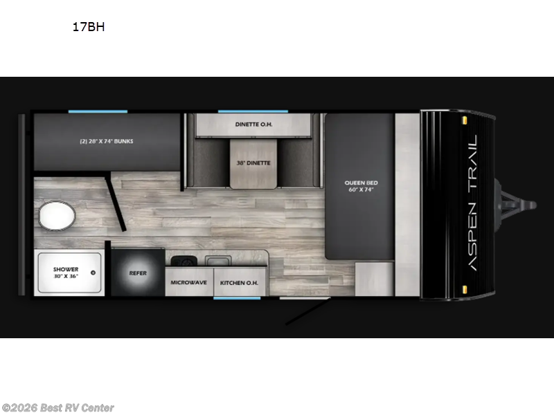 2026 Dutchmen Aspen Trail Mini 17BH - New Travel Trailer For Sale by Best RV Center in Turlock, California